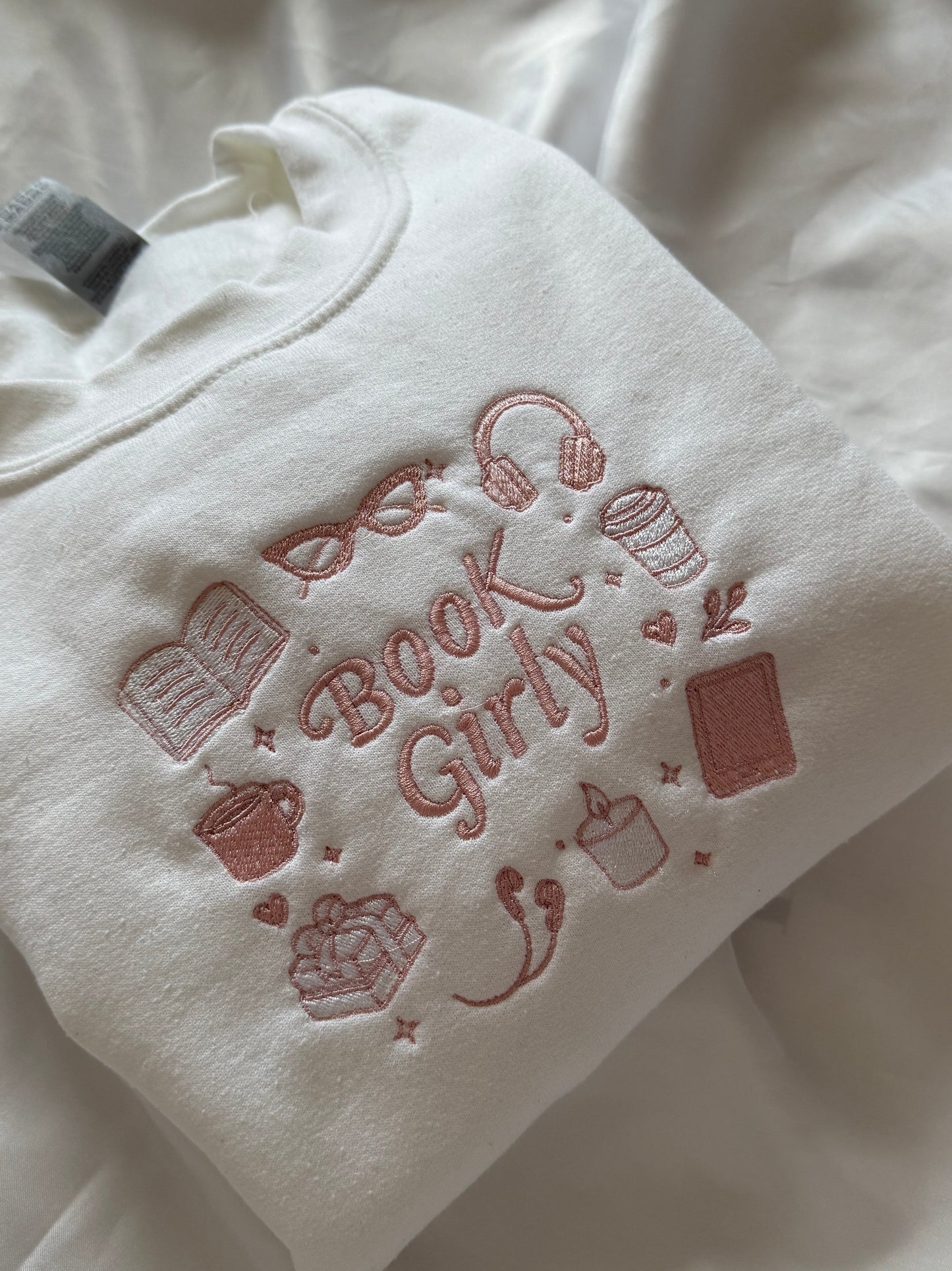 Aesthetic Book girly embroided jumper