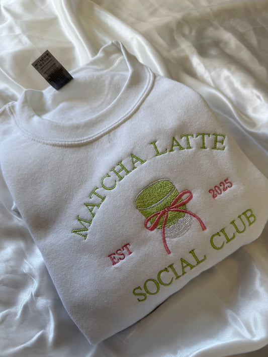 Matcha Latte Social Club Aesthetic Jumper