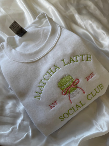 Matcha Latte Social Club Aesthetic Jumper