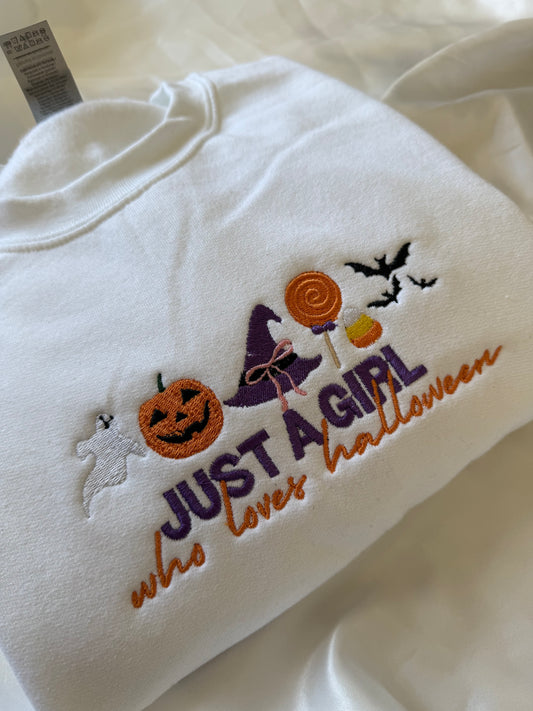 Just A Girl Who Loves Halloween Aesthetic Jumper